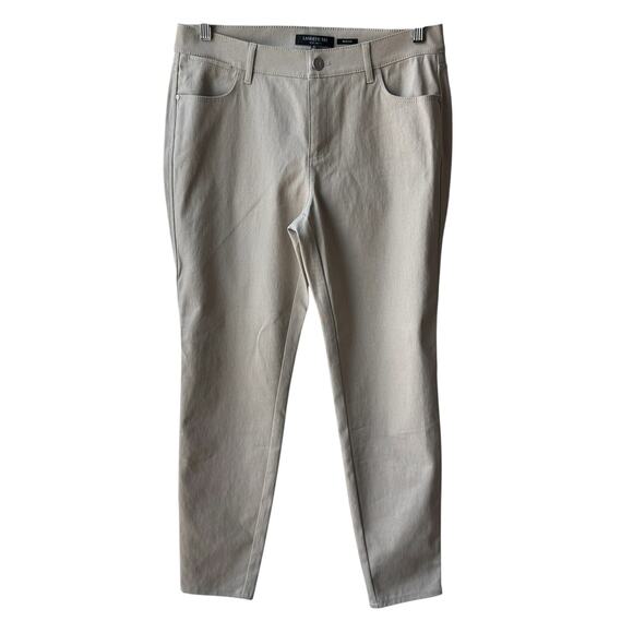 NWT LAFAYETTE 148 NEW YORK Mercer Pants Jeans Womens Size 8 Quarry Beige - Picture 1 of 10